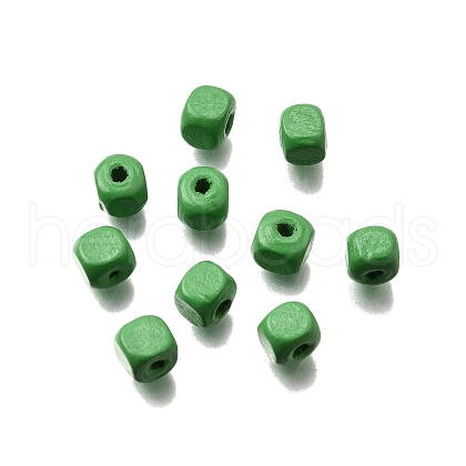 Spray Painted Wooden Beads WOOD-P021-01A-28-1