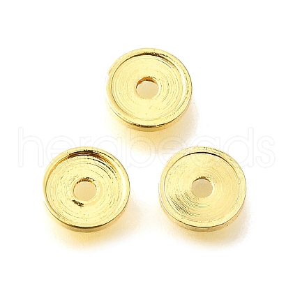 Flat Round Brass Beads KK-L230-04G-1