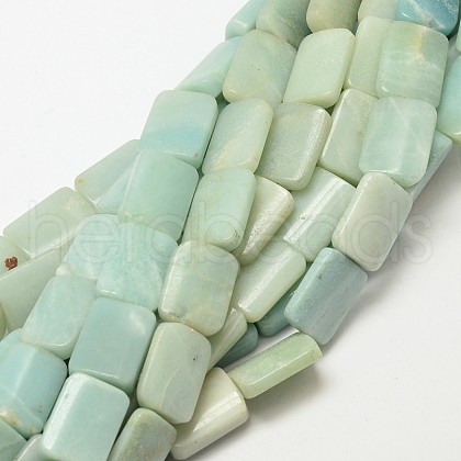 Natural Amazonite Rectangle Beads Strands G-P091-55-1