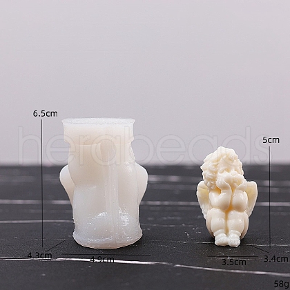 3D Angel DIY Food Grade Silicone Statue Candle Molds PW-WG82528-03-1