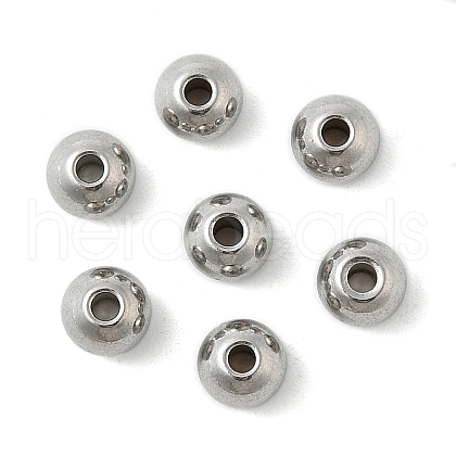 Tarnish Resistant Round 201 Stainless Steel Spacer Beads STAS-E082-15-1