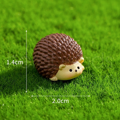 Cute Resin Hedgehog Miniature Ornaments PW-WG5E9A1-03-1