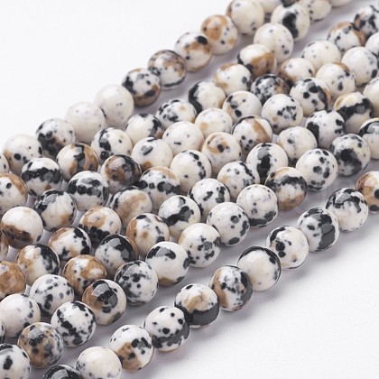 Synthetic Ocean White Jade Bead Strands X-G-J350-10mm-03-1