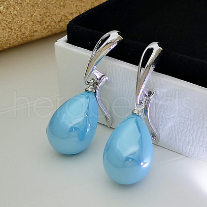 Brass Plastic Hoop Earrings WG47D07-04-1