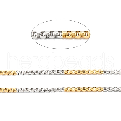 Ion Plating(IP) 304 Stainless Steel Box Chains STAS-B001-27C-G-1