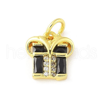 Brass Micro Pave Cubic Zirconia Pendants KK-Z101-02G-04-1
