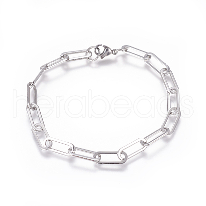 Tarnish Resistant 304 Stainless Steel Chain Bracelets BJEW-L160-001P-1