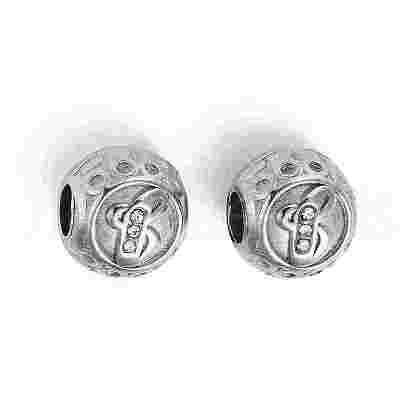 304 Stainless Steel Rhinestone European Beads STAS-A092-10T-P-1