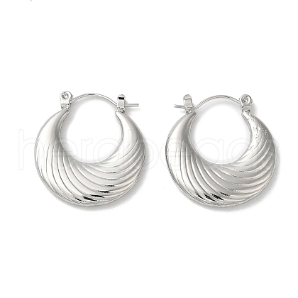 Non-Tarnish 304 Stainless Steel Hoop Earrings for Women EJEW-Z026-19P-1