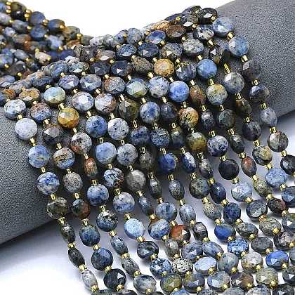 Natural Dumortierite Beads Strands G-C116-A81-02-1