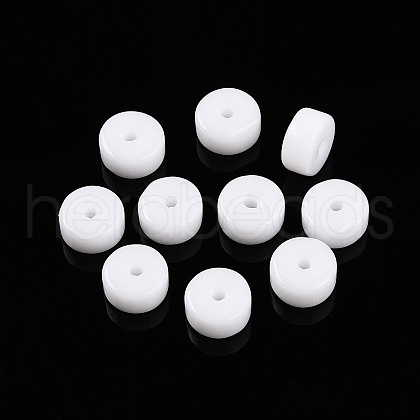Opaque Solid Color Glass Beads X1-GLAA-N007-6x3mm-A10-1