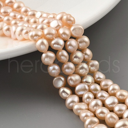 Natural Cultured Freshwater Pearl Beads Strands PEAR-A006-05-1