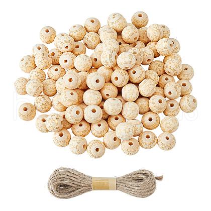 SUPERFINDINGS Wood Beads WOOD-FH0002-29B-1