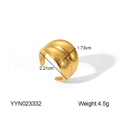 Stainless Steel Cuff Rings for Women CO9046-6-1
