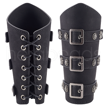 Adjustable Imitation Leather Cord Bracelet AJEW-WH0010-51B-1
