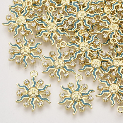 Alloy Enamel Pendants X-ENAM-N051-20C-1