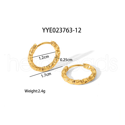 Stainless Steel Twisted Hoop Earrings XY9167-2-1