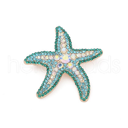 Zinc Alloy Rhinestone Brooch JEWB-C040-01A-G-1
