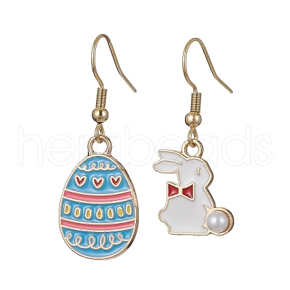 Easter Themed Alloy Enamel Dangle Earrings EJEW-JE05497-01-1