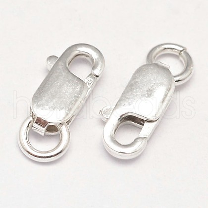 925 Sterling Silver Lobster Claw Clasps STER-F014-08D-1