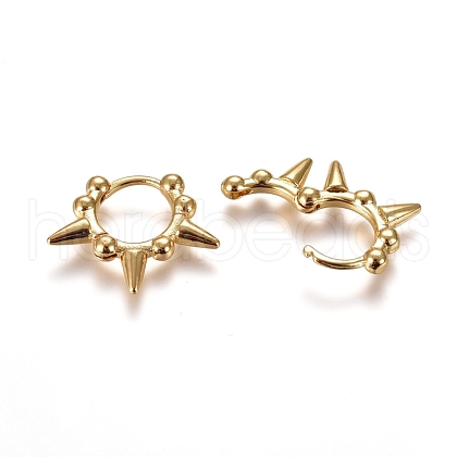 Punk Style Brass Hoop Earrings EJEW-L234-60-G-1