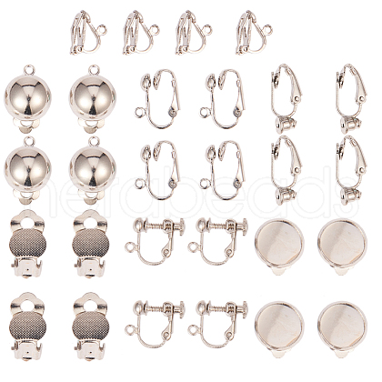 SUNNYCLUE Brass/Iron Clip-on Earring Findings KK-SC0001-05-1