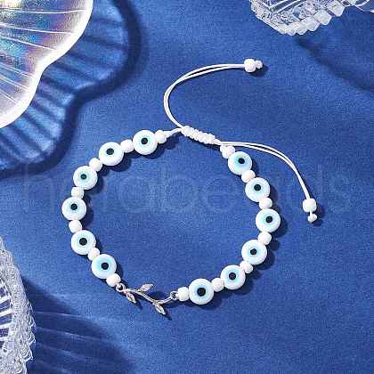 Brass Clear Cubic Zirconia Branch Link Bracelets BJEW-JB11896-1