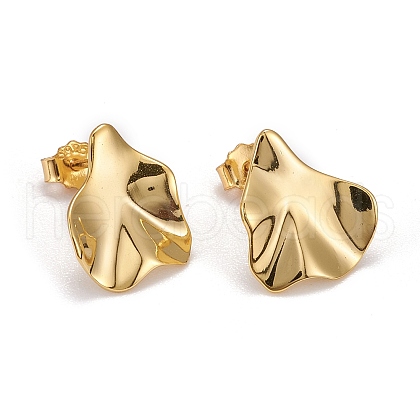 925 Sterling Silver Stud Earrings EJEW-F265-03G-1