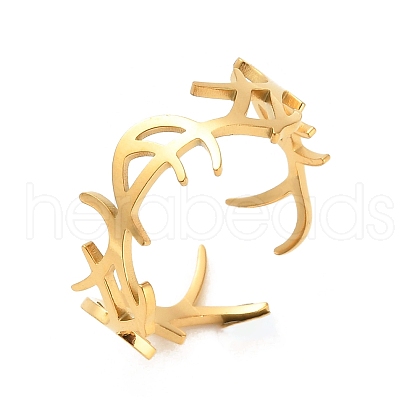 304 Stainless Steel Open Cuff Rings RJEW-Q808-04A-G-1