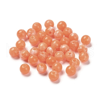 Imitation Jade Acrylic Beads MACR-G066-01H-1