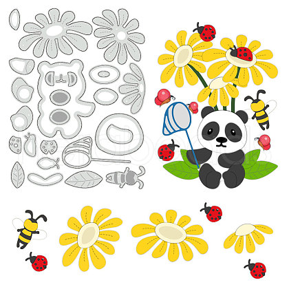 Carbon Steel Cutting Dies Stencils DIY-WH0309-1632-1