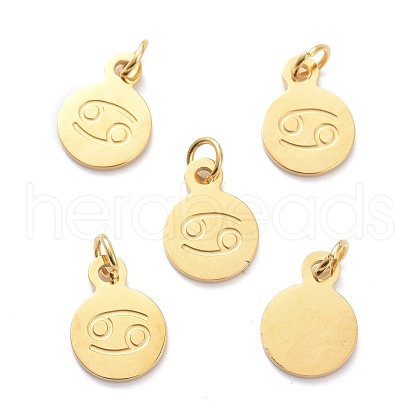 Golden Plated 304 Stainless Steel Charms STAS-C022-01D-G-1