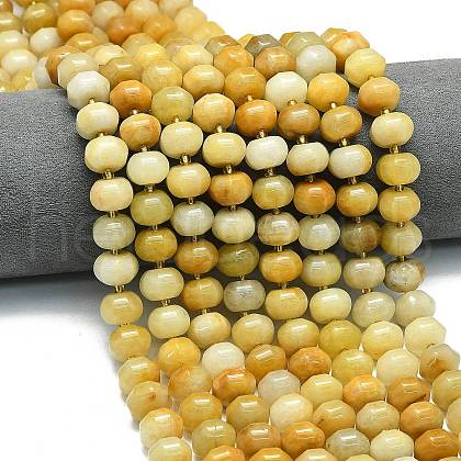 Natural Topaz Jade Beads Strands G-P573-B15-01-1