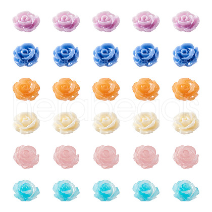 Cheriswelry 60Pcs 6 Colors Rose Shell Beads BSHE-CW0001-01-1