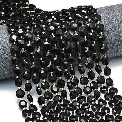Natural Black Obsidian Beads Strands G-C116-A48-02-1