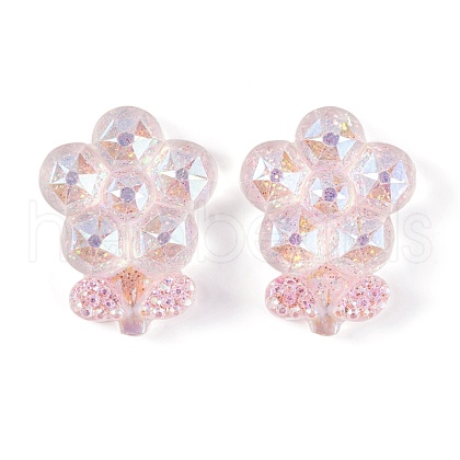 Transparent Epoxy Resin Flower Decoden Cabochons CRES-M034-06A-1