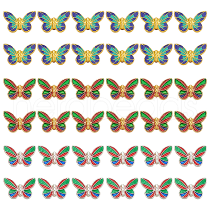 CHGCRAFT 36Pcs 3 Colors Alloy Enamel Beads FIND-CA0009-29-1