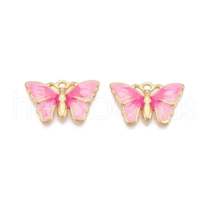 Rack Plating Alloy Enamel Pendants ENAM-N056-363KCG-02-1