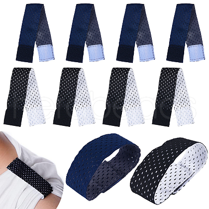 CRASPIRE 8Pcs 2 Colors Cloth Jersey Sleeve Bands AJEW-CP0005-96-1