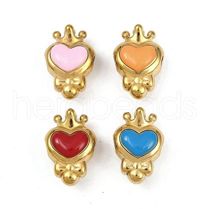 304 Stainless Steel Enamel Beads STAS-Z140-12G-1