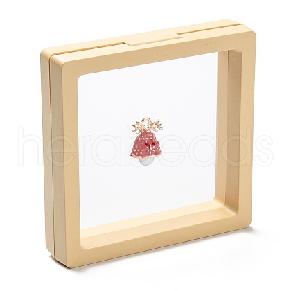 Square Transparent PE Thin Film Suspension Jewelry Display Box CON-D009-01A-01-1
