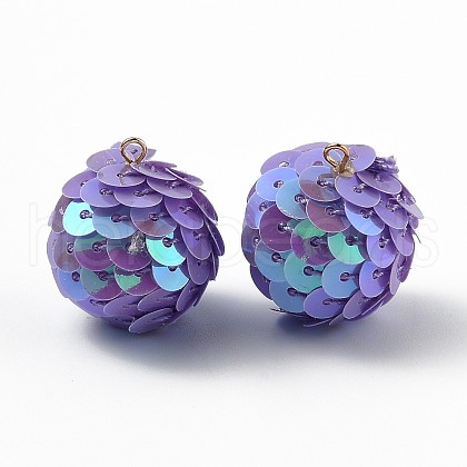 Sparkly Paillette Plastic Pendant Decorations FIND-H211-A-01-1