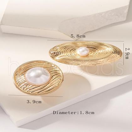 Vintage Metal Pearl Adjustable Finger Rings for Women QG5501-11-1