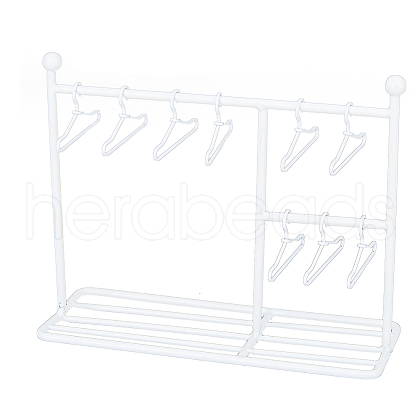 SUPERFINDINGS Iron Doll Clothes Rack & Hangers DJEW-FH0001-16B-1