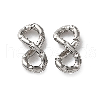 304 Stainless Steel Textured Infinity Linking Rings STAS-R164-03P-01-1