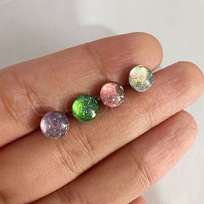 Stainless Steel Enamel Tongue Rings WG76637-12-1