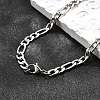 Tarnish Resistant Trendy Unisex 304 Stainless Steel Figaro Chain Necklaces STAS-E063-08-1