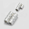 Anti-Tarnish Rhodium Plated 925 Sterling Silver Magnetic Clasps STER-E056-006P-13x5-1