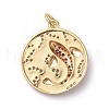 Brass Micro Pave Cubic Zirconia Pendants ZIRC-G160-28G-2