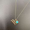Alloy Aquamarine Rhinestone Constellation Pendant Necklaces for Women Men WG398AA-01-1